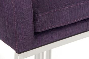 Tabouret de bar Burley tissu violet 54x60x89 violet Matière acier inoxydable 6