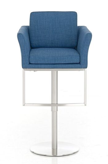 Tabouret de bar Burley tissu bleu 54x60x89 bleu Matière acier inoxydable 2