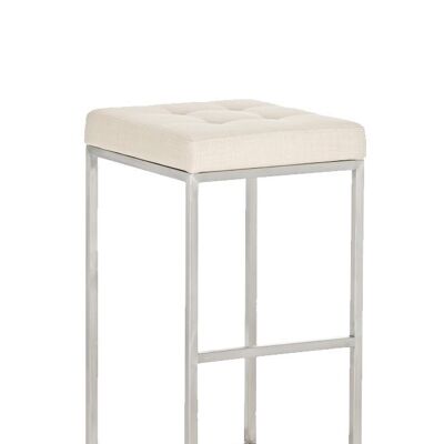 Bar stool Lugano E77 fabric cream 45x41x77 cream Material stainless steel