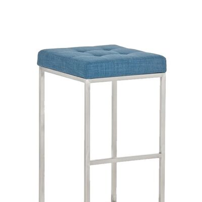 Barhocker Lugano E77 Stoff blau 45x41x77 blau Material Edelstahl