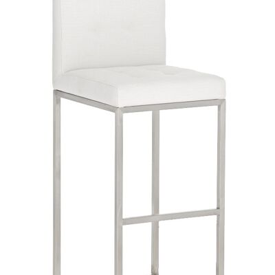 Bar stool Edinburgh E77 fabric white 45x41x103.5 white Material stainless steel