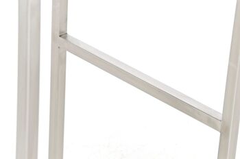 Tabouret de bar Edinburgh E77 tissu blanc 45x41x103.5 blanc Matériau acier inoxydable 7