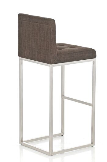 Tabouret de bar Edinburgh E77 tissu marron 45x41x103.5 marron Matière acier inoxydable 3