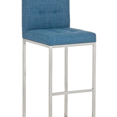 Bar stool Edinburgh E77 fabric blue 45x41x103.5 blue Material stainless steel