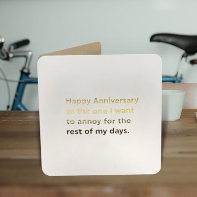 Anniversary Annoy Wedding Anniversary Card