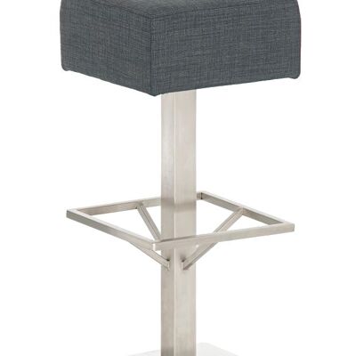 Tabouret de bar Glasgow E76 tissu gris foncé 35x35x76 gris foncé Matière acier inoxydable