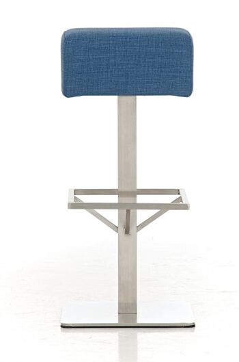 Tabouret de bar Glasgow E76 tissu bleu 35x35x76 bleu Matière acier inoxydable 2