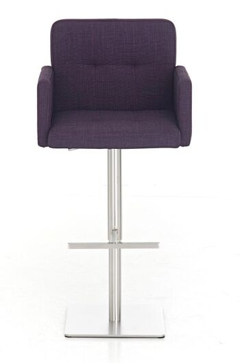 Tabouret de bar Memphis tissu violet 50x57x96 violet Matière acier inoxydable 2