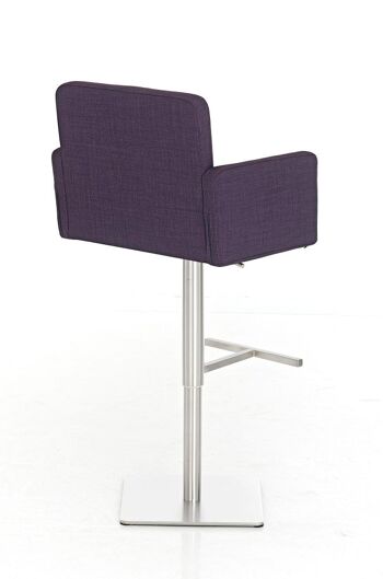 Tabouret de bar Memphis tissu violet 50x57x96 violet Matière acier inoxydable 4