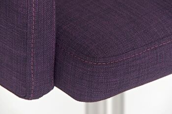 Tabouret de bar Memphis tissu violet 50x57x96 violet Matière acier inoxydable 6