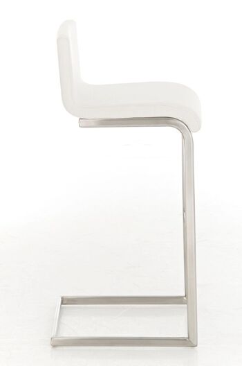 Tabouret de bar Newport tissu blanc 50x40x96 blanc Matière acier inoxydable 3