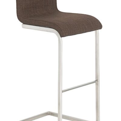 Bar stool Newport fabric brown 50x40x96 brown Material stainless steel