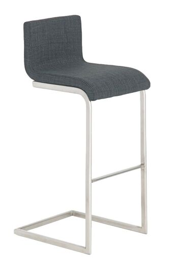 Tabouret de bar Newport tissu gris foncé 50x40x96 gris foncé Matière acier inoxydable 1