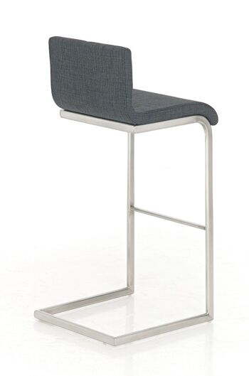 Tabouret de bar Newport tissu gris foncé 50x40x96 gris foncé Matière acier inoxydable 4