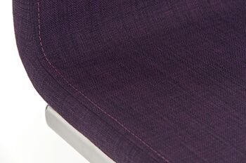 Tabouret de bar Newport tissu violet 50x40x96 violet Matière acier inoxydable 6