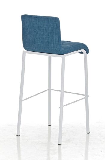 Tabouret de bar Avola tissu W78 bleu 51x43x103 bleu Matière métal 3