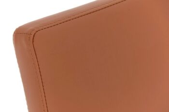 Chaise visiteur Java brun clair 59x55x78 cuir artificiel brun clair acier inoxydable 5