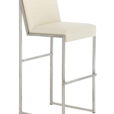 Bar stool Timor E75 cream 50x43x104 cream leatherette stainless steel