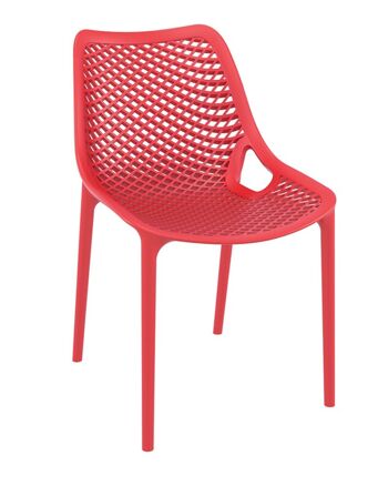 Chaise air rouge 60x50x82 plastique plastique rouge 1