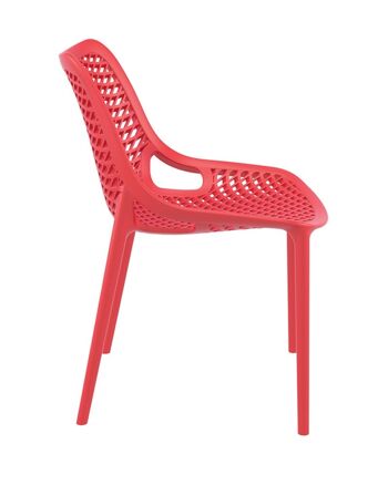 Chaise air rouge 60x50x82 plastique plastique rouge 3