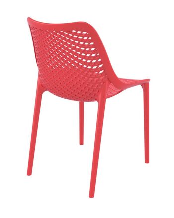 Chaise air rouge 60x50x82 plastique plastique rouge 4