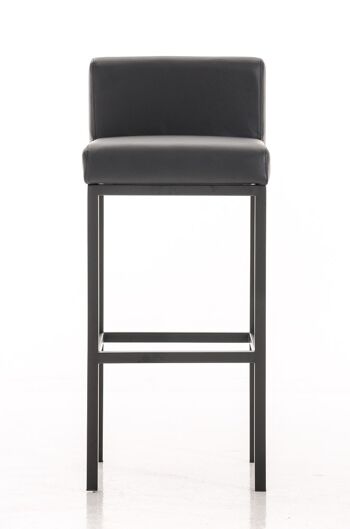 Tabouret de bar Goa B77 noir 44,5x40x96,5 simili cuir noir Bois 2