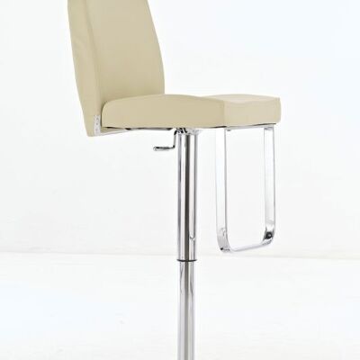 Bar stool Halifax cream 46x42x115 cream leatherette Chromed metal