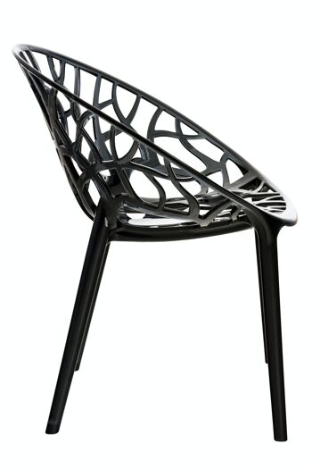 Chaise empilable CRYSTAL noir 60x59x80 plastique noir plastique 4