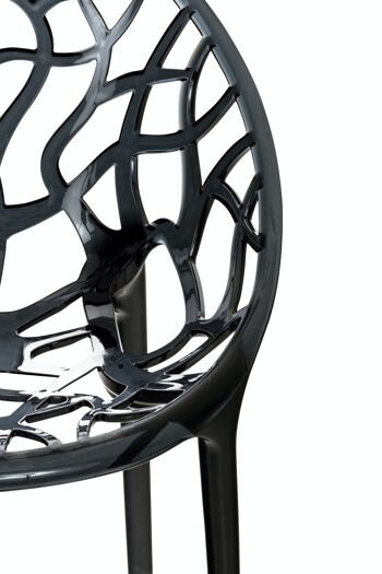 Chaise empilable CRYSTAL noir 60x59x80 plastique noir plastique 5