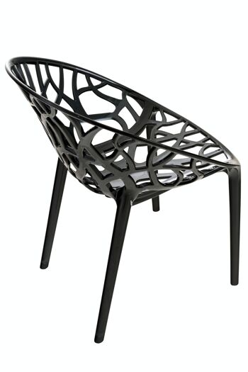Chaise empilable CRYSTAL noir 60x59x80 plastique noir plastique 6
