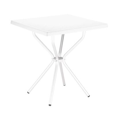 Tavolo di smistamento 70 cm bianco 70x70x72 bianco plastica alluminio