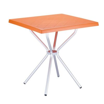 Mesa de selección 70 cm naranja 70x70x72 naranja plástico aluminio