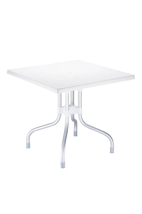 Forza tafel 80 cm wit 80x80x72 wit plastic aluminium