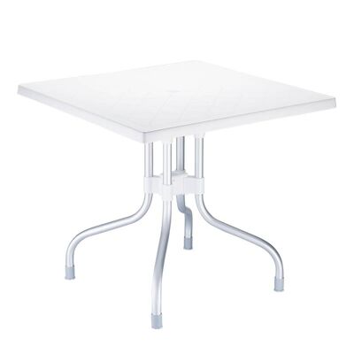 Forza table 80 cm white 80x80x72 white plastic aluminum