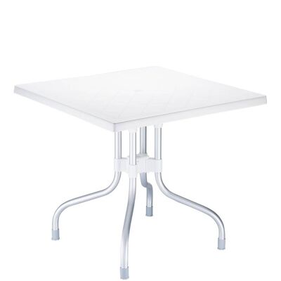 Forza tafel 80 cm wit 80x80x72 wit plastic aluminium