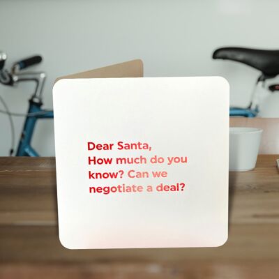 Santa Deal Christmas Card