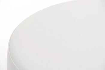 Tabouret de bar Kamari E85 blanc 40x40x85 cuir artificiel blanc acier inoxydable 5