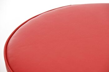 Tabouret de bar Laos E85 rouge 56x56x85 cuir artificiel rouge acier inoxydable 5