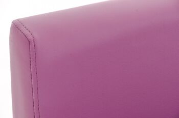 Tabouret de bar Goa E77 violet 44,5x40x96,5 cuir artificiel violet Bois 4