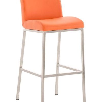 Santos E77 Barhocker orange 51x42,5x102 orange Kunstleder Edelstahl