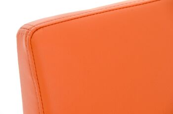 Santos E77 tabouret de bar orange 51x42,5x102 cuir artificiel orange acier inoxydable 4