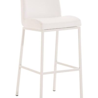 Santos W77 bar stool white 51x42.5x102 white artificial leather Metal matt white