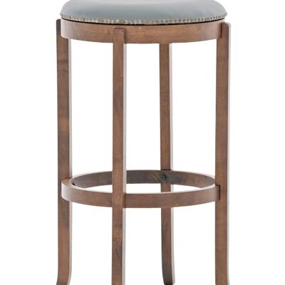 Stool Cleve cocoa/grey 43.5x43.5x79 cocoa/grey leatherette Wood