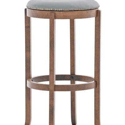 Hocker Cleve kakao/grau 43,5x43,5x79 kakao/grau Kunstleder Holz