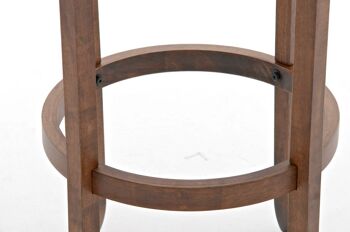 Tabouret Cleve cacao/gris 43,5x43,5x79 cacao/similicuir gris Bois 5