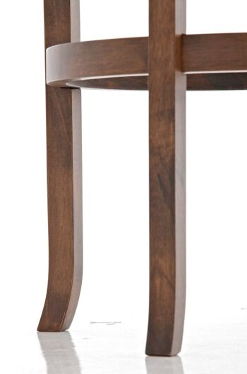 Tabouret Cleve cacao/gris 43,5x43,5x79 cacao/similicuir gris Bois 6