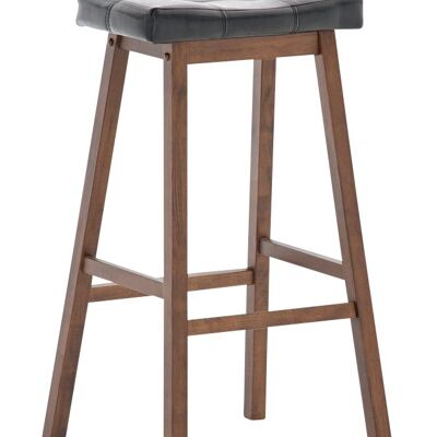 Tabouret Miles cacao/noir 46x55x80 cacao/similicuir noir Bois