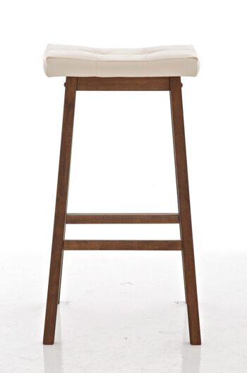 Tabouret Miles cacao/crème 46x55x80 simili cuir cacao/crème Bois 2