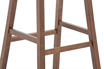 Tabouret Miles cacao/crème 46x55x80 simili cuir cacao/crème Bois 5