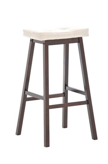 Tabouret Miles cappuccino/crème fouettée 46x55x80 cappuccino/crème fouettée cuir artificiel Bois 1